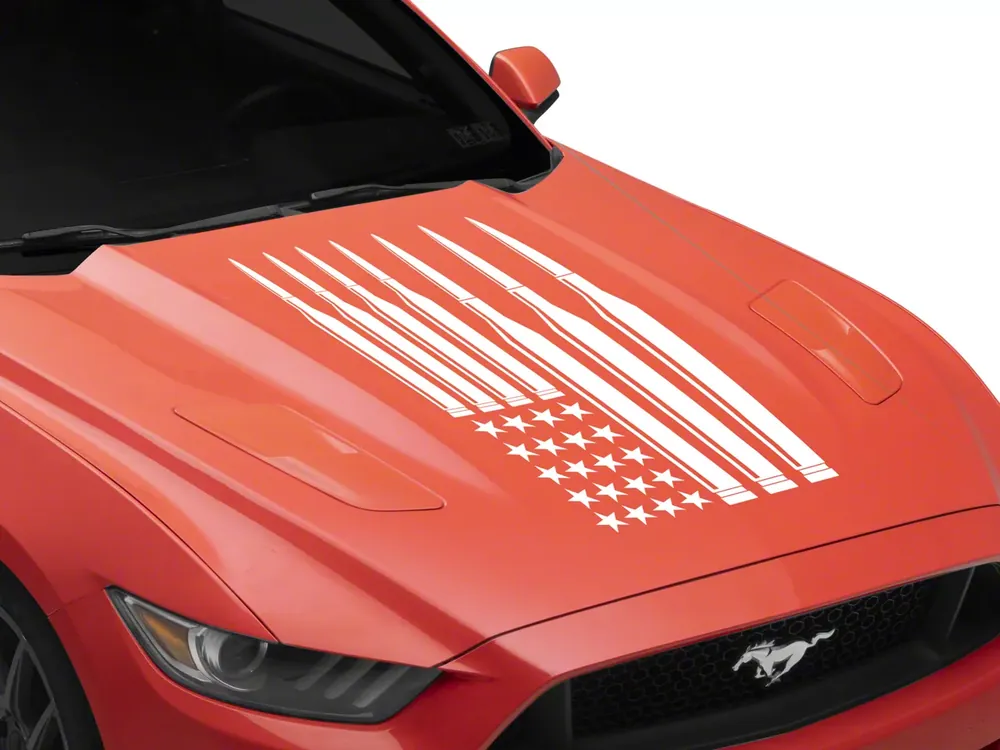 Hot Picks SEC10 Ammo Flag Hood Decal; White