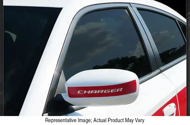 Side Mirror Accent Stripes; Gloss Black Money Back Guarantee