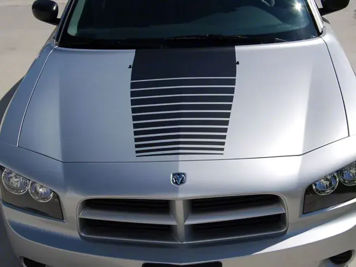 Cheap Hood Stripe; Gloss Black