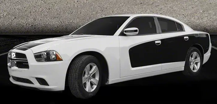 Side Billboard Blackout Stripes; Gloss Black Must Have