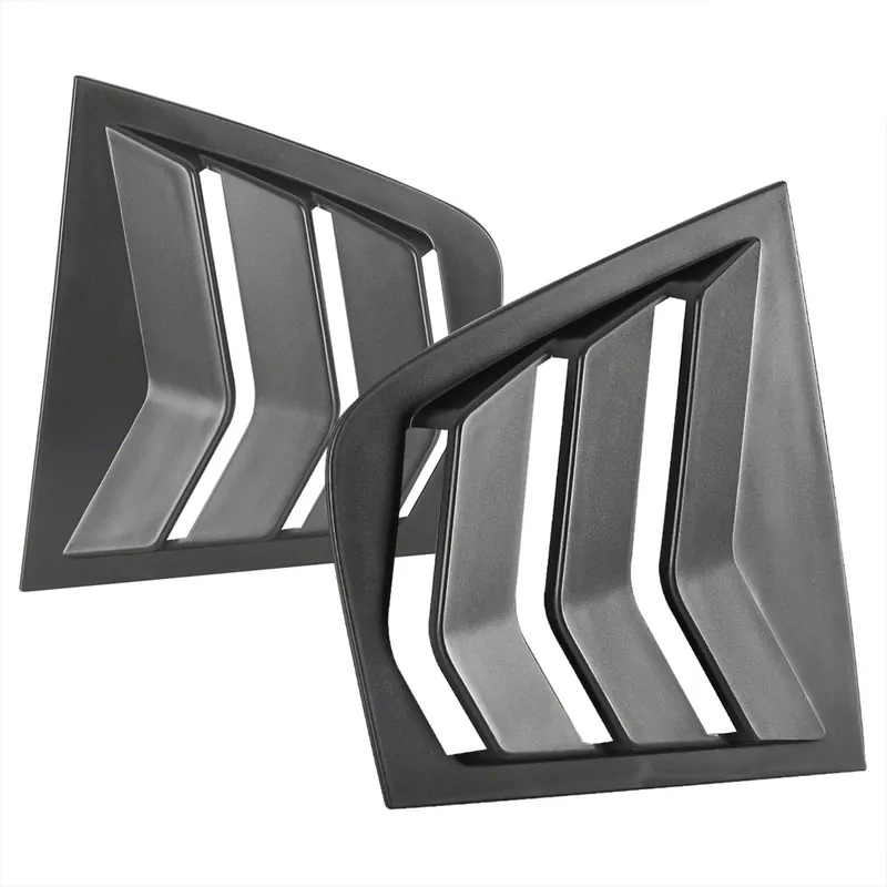Top Rated Side Window Louvers; Matte Black