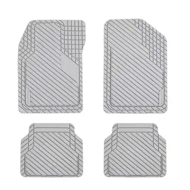 In Demand BaseLayer Cut-to-Fit All Weather Front and Rear Floor Mats; Light Gray