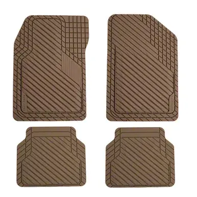 BaseLayer Cut-to-Fit All Weather Front and Rear Floor Mats; Chocolate Brown Trusted Brand