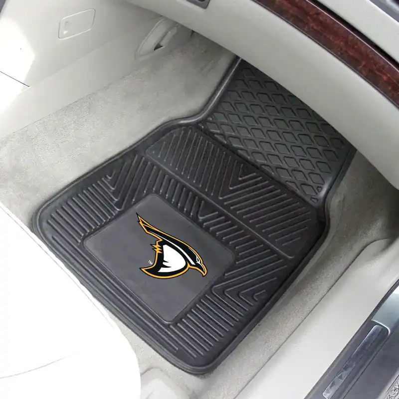 Get Yours Vinyl Front Floor Mats with Anderson Indiana Logo; Black