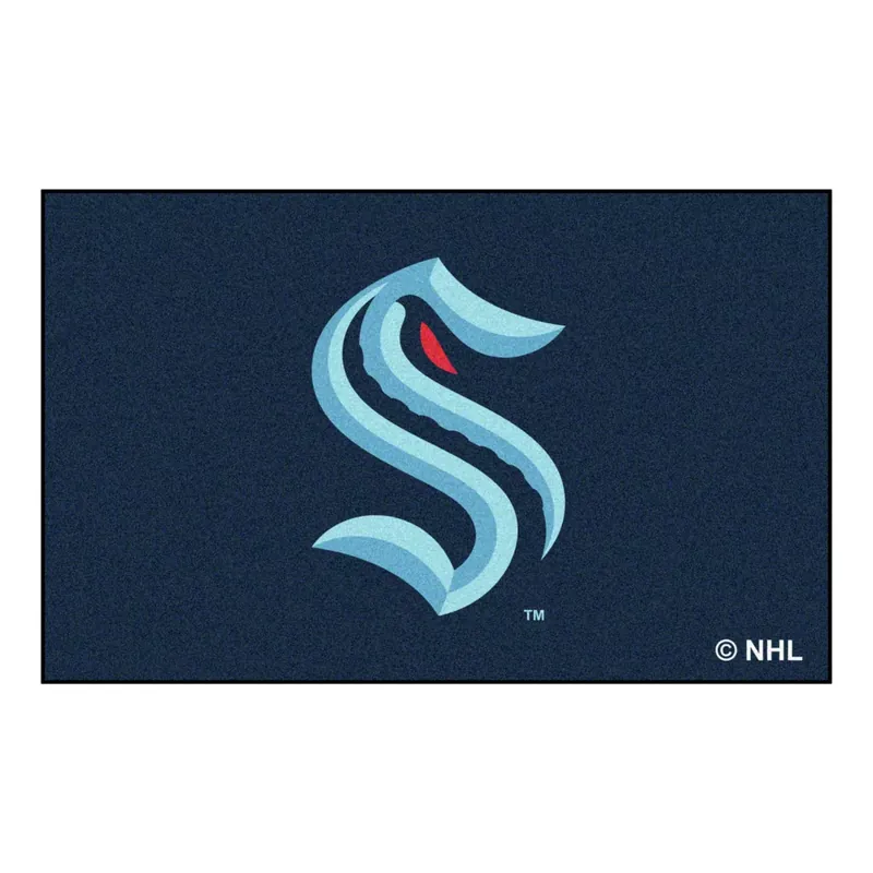 Utility Mat with Seattle Kraken Logo; Navy Certified
