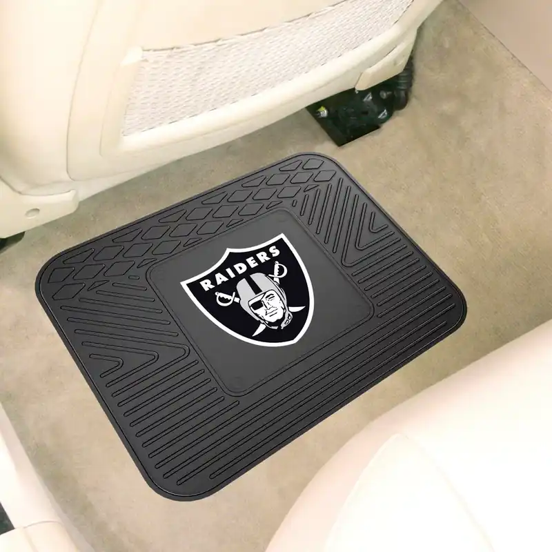 Get Yours Utility Mat with Las Vegas Raiders Logo; Black