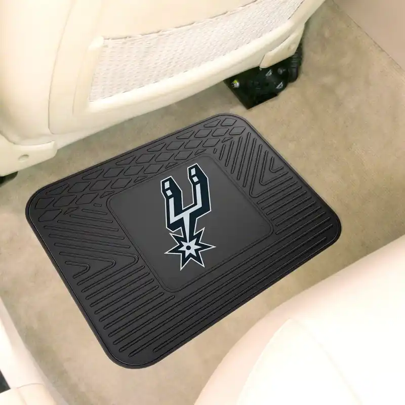 Utility Mat with San Antonio Spurs Logo; Black New Arrival