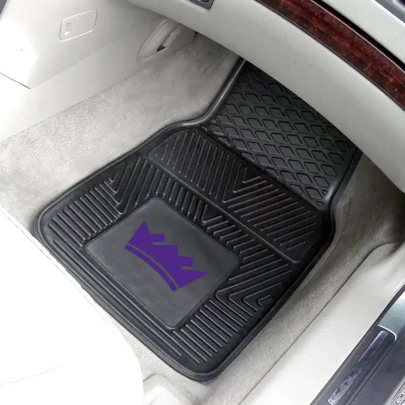 Vinyl Front Floor Mats with Sacramento Kings Logo; Black Big Sale