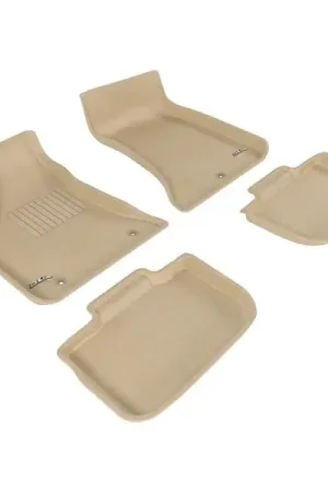 3D MAXpider KAGU Series All-Weather Custom Fit Front and Rear Floor Liners; Tan Crafted
