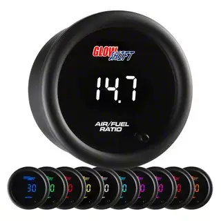 Digital Narrowband Air/Fuel Ratio Gauge; Black 10 Color New Release