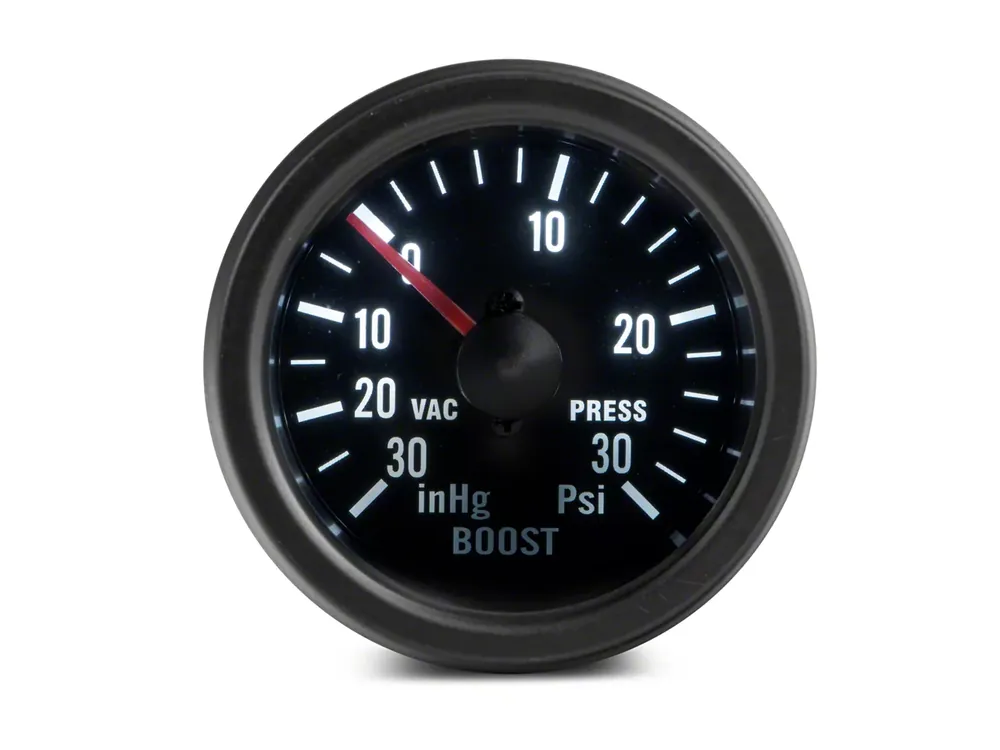 Exclusive Prosport 52mm Boost Gauge; Mechanical; 30 PSI; Amber/White