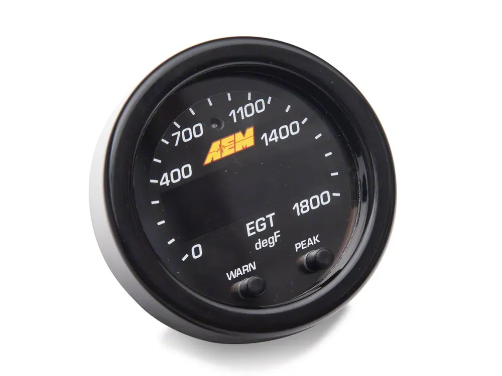 AEM Electronics X-Series Exhaust Temperature Gauge; Electrical Trending
