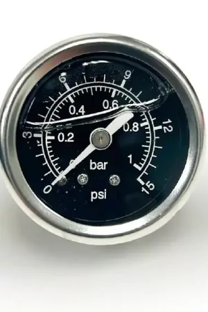 One Day Deal BluePrint Engines Liquid Filled Fuel Pressure Gauge; 0-15 PSI