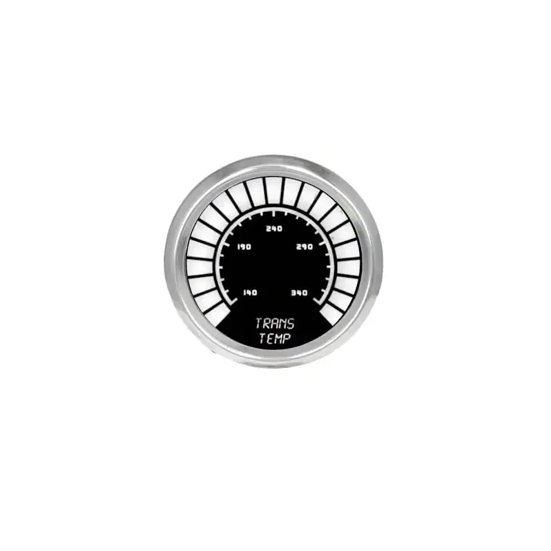 New Arrival LED Analog Bargraph Transmission Temperature Gauge; 2-1/16-Inch; White; 140-340 Degrees