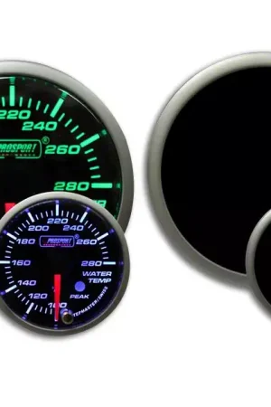 Prosport 52mm Premium Series Water Temperature Gauge; Electrical; Green/White While Supplies Last
