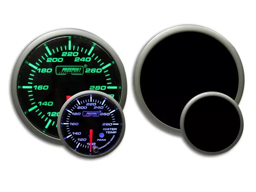 Prosport 52mm Premium Series Water Temperature Gauge; Electrical; Green/White While Supplies Last