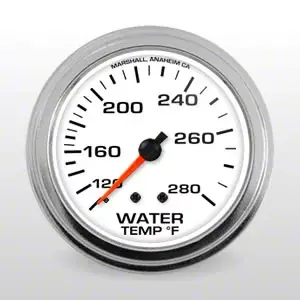 Marshall Instruments COMP II White Dial 2-5/8-Inch Water Temperature Gauge; 100-280 Fahrenheit High Quality