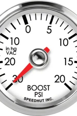Free Shipping Speedhut Legacy Series 2-1/16-Inch Boost/Vacuum Gauge; 30in/hg; 0-20 PSI