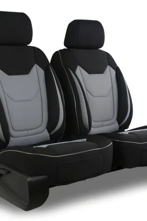 Aegis Cover Airmesh Low Back Bucket Seat Covers with Memory Foam Booster; Black/Gray Sale