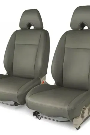 Covercraft Precision Fit Seat Covers Leatherette Custom Front Row Seat Covers; Medium Gray Weekend Sale