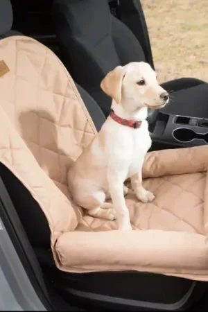 Top Pick 3 Dog Pet Supply Single Seat No-Slip Seat Protector with Bolster; Large; Tan