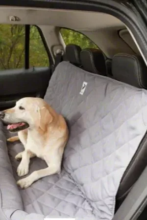 Modern 3 Dog Pet Supply Back Seat Protector with Bolster; Large; Gray