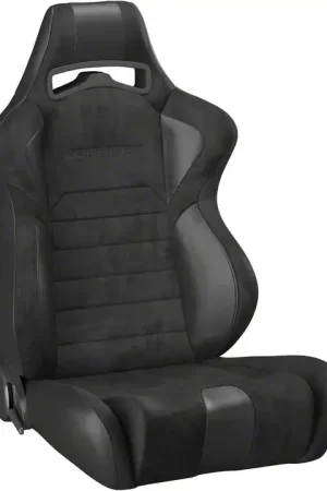 Bulk Order Corbeau LG1 Wide Racing Seats; Black Suede; Pair