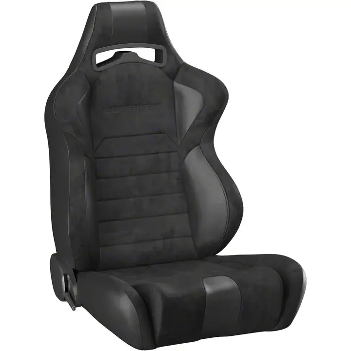 Bulk Order Corbeau LG1 Wide Racing Seats; Black Suede; Pair