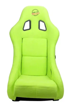 Big Sale NRG Innovations Prisma Medium Bucket Seat; Neon Green Alcantara Vegan