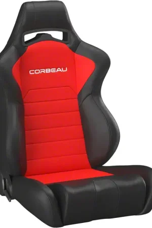 Corbeau LG1 Racing Seats; Red Cloth; Pair Crafted