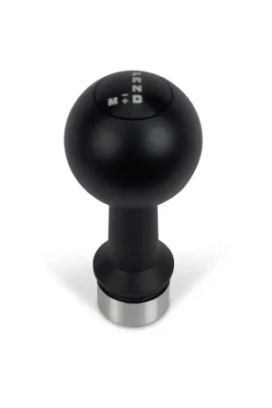 Shop Now Barton Automatic Shift Knob with Black Adapter and Shift Pattern Engraving; Black Cap; Black Ball