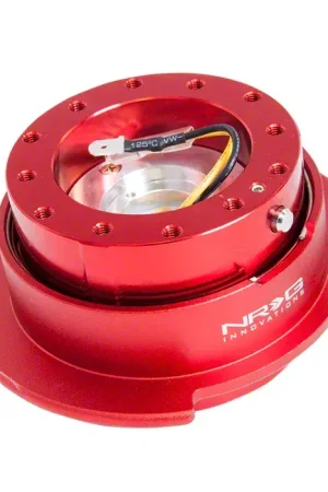 Brand New NRG Innovations 2.5 Steering Wheel Hub Quick Release; Red Body with Red Ring