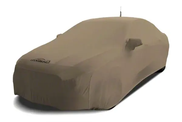 Coverking Satin Stretch Indoor Car Cover with Pocket for Rod-Style Roof Antenna; Sahara Tan Brand New