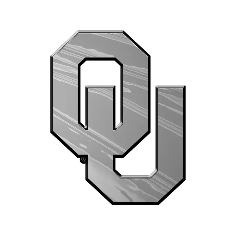 Factory Price University of Oklahoma Molded Emblem; Chrome