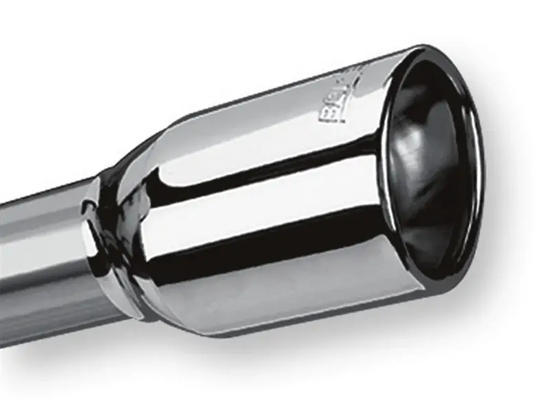 Top Pick Borla Universal Polished Tip Single Oval Rolled Angle-Cut w/Clamp (inl — PMD Premier Motoring Development