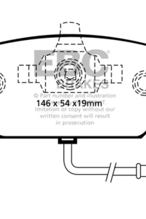 Best Choice EBC 00-05 Volkswagen Beetle 2.0 Redstuff Front Brake Pads — PMD Premier Motoring Development