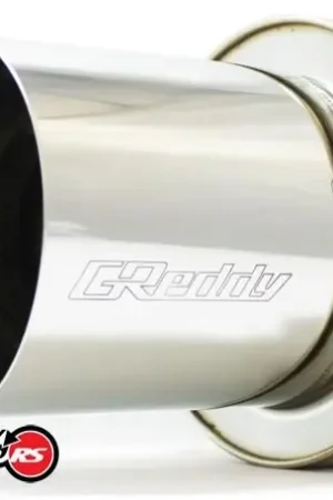 GReddy Universal 2.5in 3-Bolt Tip Revolution RS Mufller — PMD Premier Motoring Development Popular