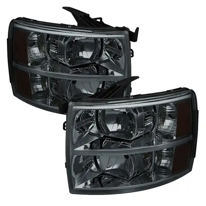 xTune Chevy Silverado 07-13 Crystal Headlights Smoked HD-JH-CS07-AM-SM — PMD Premier Motoring Development Special Discount