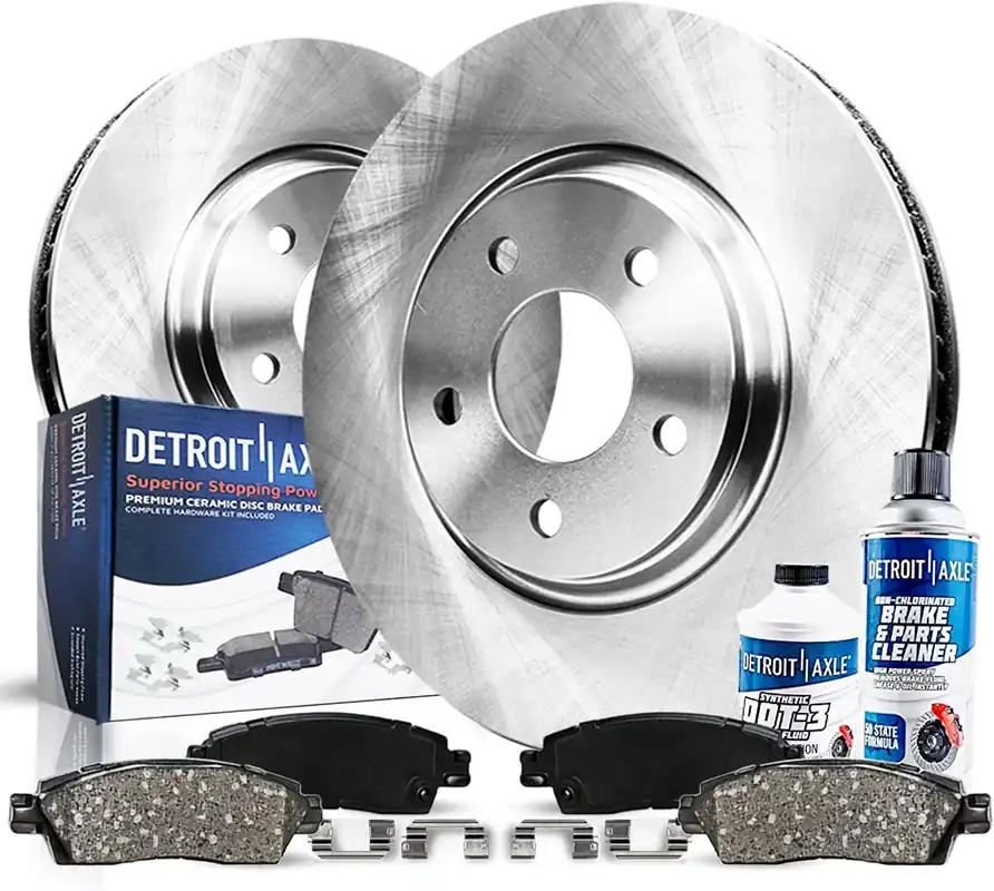 6pc Front Disc Rotors and Ceramic Brake Pads Kit Top Pick