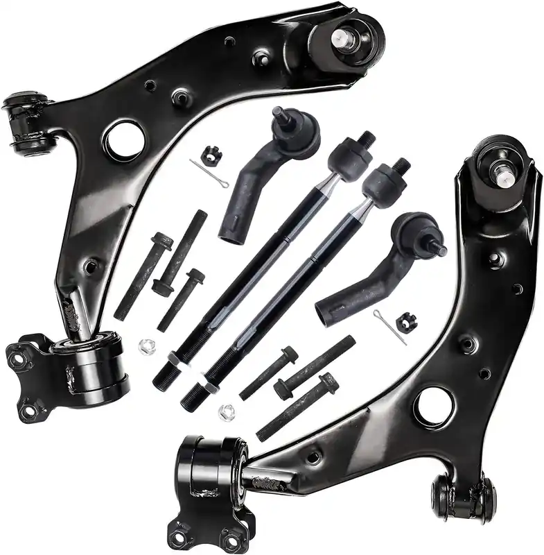 Trusted Brand 6pc Front Lower Control Arms Inner Outer Tie Rods Suspension Kit