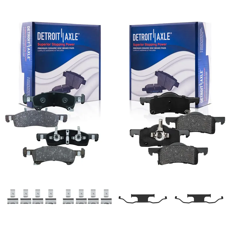 4pc Front & Rear Ceramic Brake Pads Kit Hassle-Free Returns