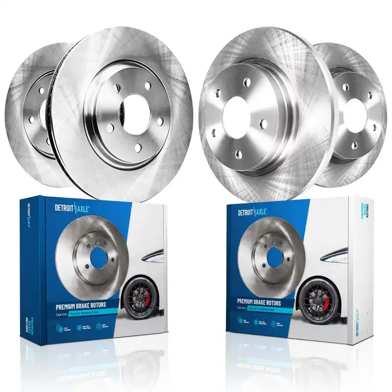 4pc Front & Rear Disc Brake Rotors Kit Premium