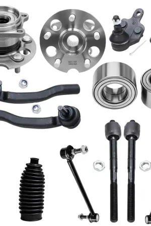 14pc Front Wheel Bearings Rear Wheel Hub and Bearings Tie Rods Suspension Kit Genuine