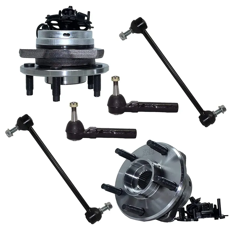Buy Today 6pc Front Wheel Hub and Bearings Outer Tie Rods Sway Bar Links Suspension Kit