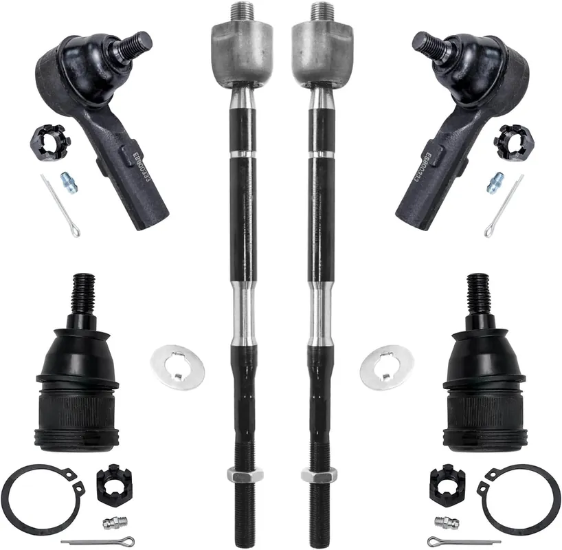 Deal 6pc Front Inner Outer Tie Rods Lower Ball Joints Suspension Kit