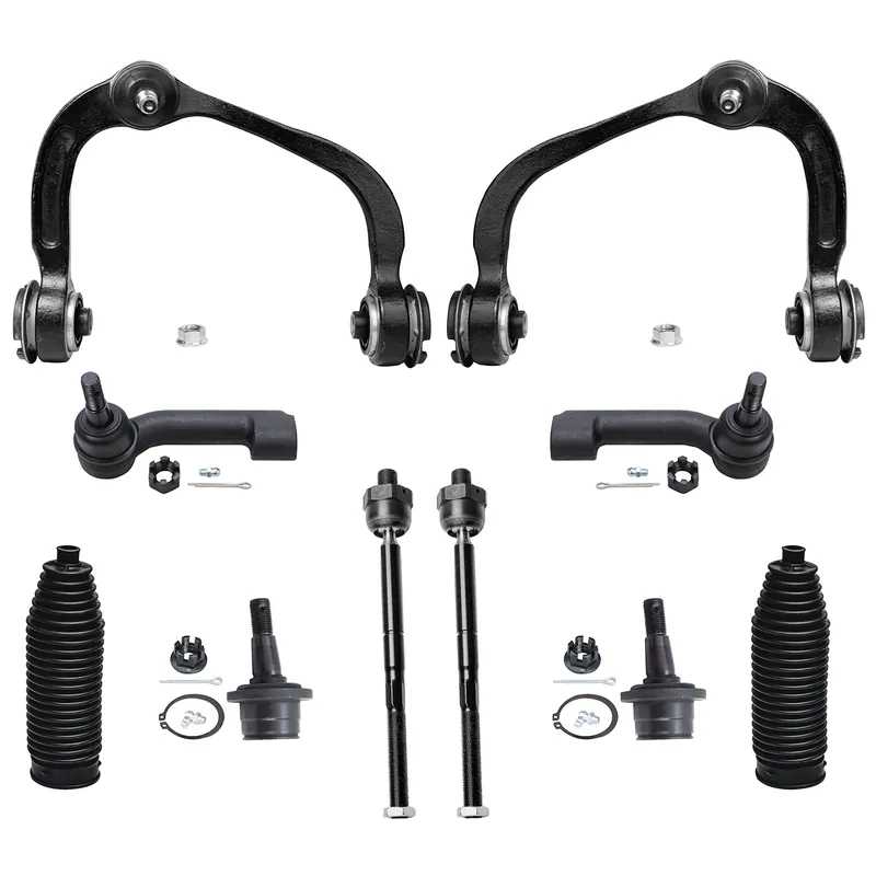 10pc Front Upper Control Arms Tie Rods Ball Joints Suspension Kit Viral