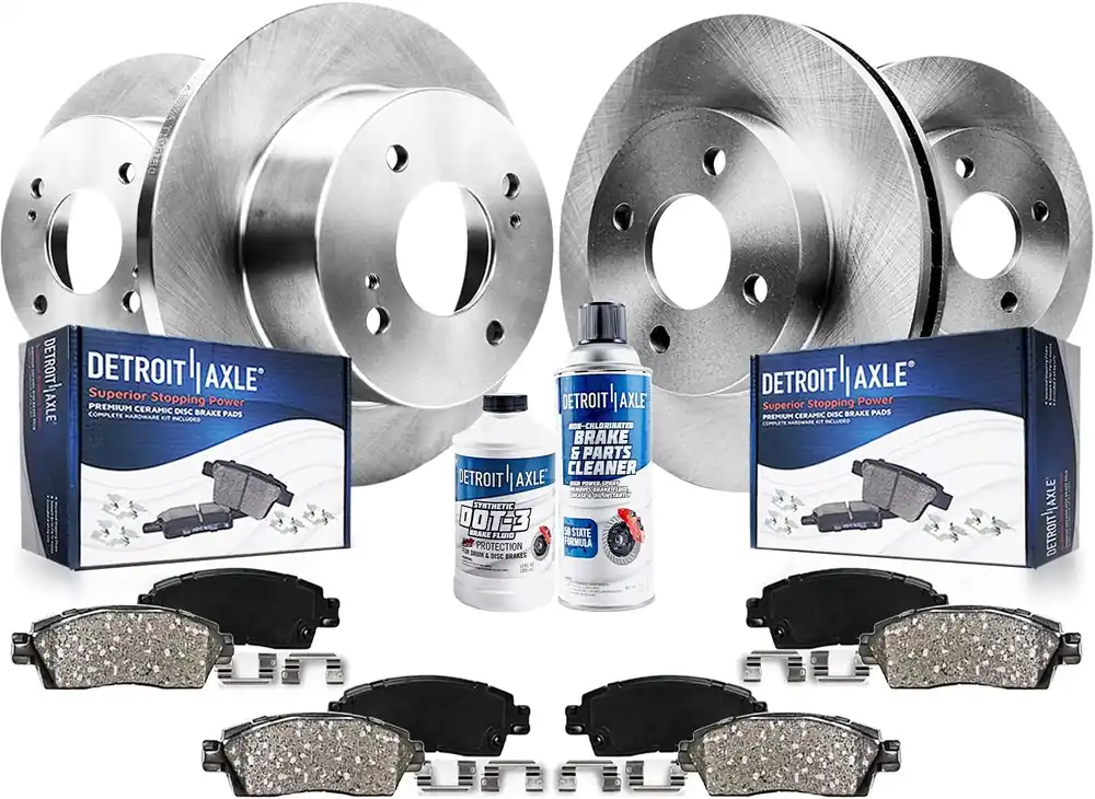 10pc Front & Rear Disc Rotors and Ceramic Brake Pads Kit Discount