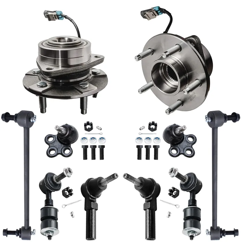 Best Seller 10pc Front & Rear Sway Bar Links Wheel Hub and Bearings Tie Rods Suspension Kit