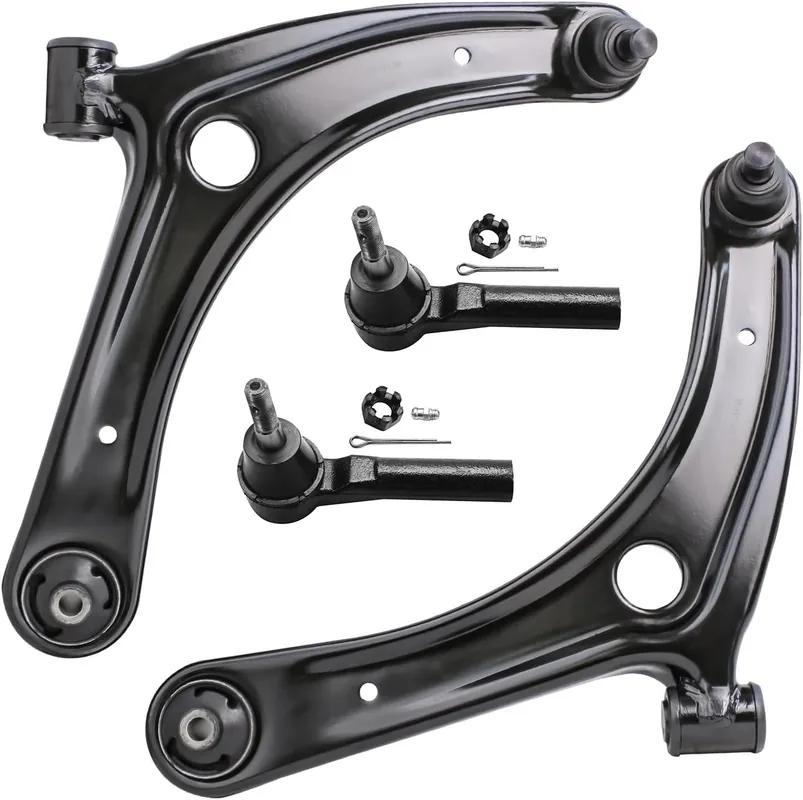 Premium 4pc Front Lower Control Arms Outer Tie Rods Suspension Kit