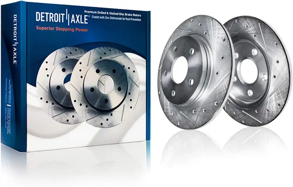 Rear Drilled and Slotted Brake Rotors (Pair) Same Day Shipping